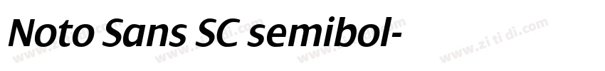 Noto Sans SC semibol字体转换